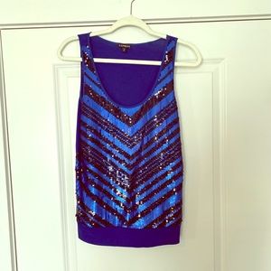 Express Sleeveless Sequined Top